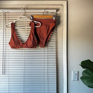 Aerie Copper Swim Suit Set